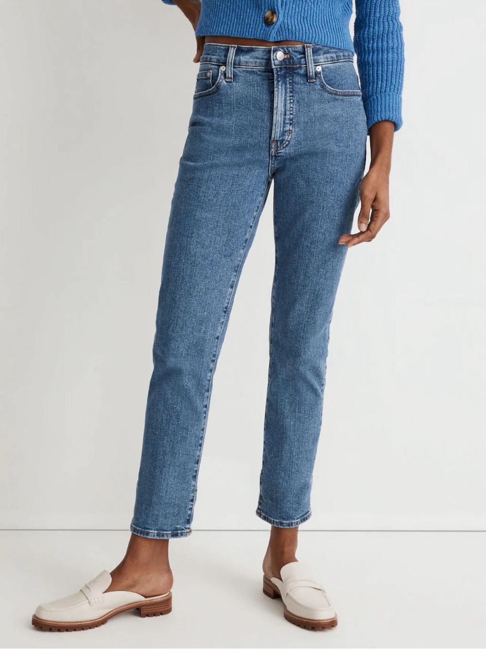 Madewell Mid-Rise Perfect Vintage Jeans Knowland Wash Size 27 Straight Leg